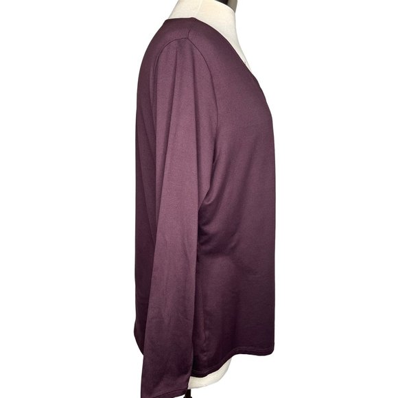 32° Heat top size XXL purple jersey round neck long sleeve four-way stretch - Picture 7 of 15